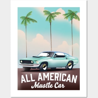 All American Muscle car Posters and Art